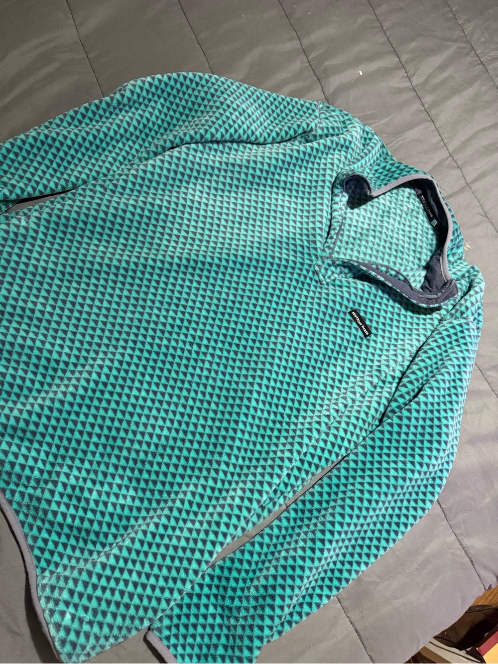 Southern Marsh Teal Patterned Pullover Jacket